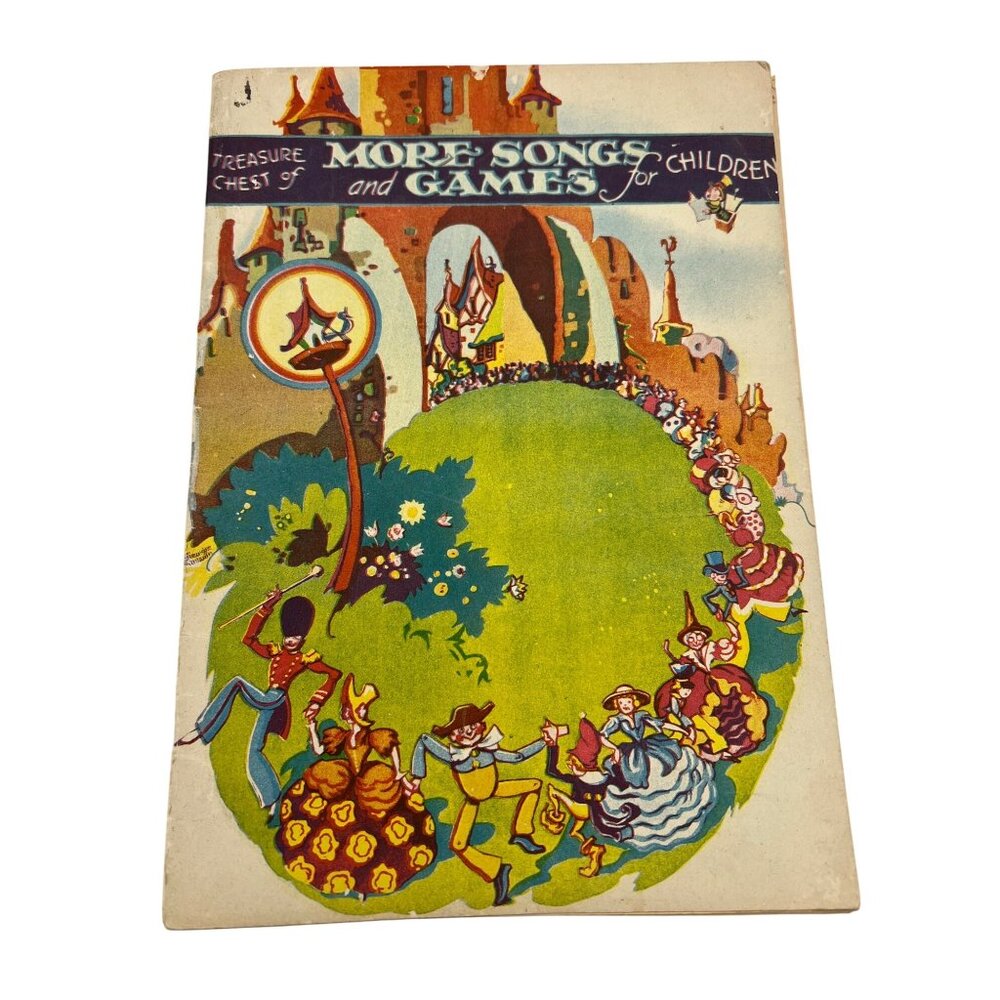 Vintage 1940 Treasure Chest of More Songs and Games for Children Book Softcover
